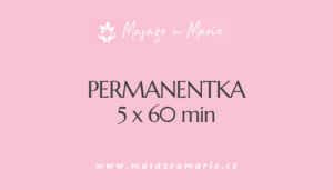 Permanentka 5x masáž 60 min, Hloubková