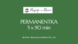 Permanentka 5x masáž 90 min, Hloubková